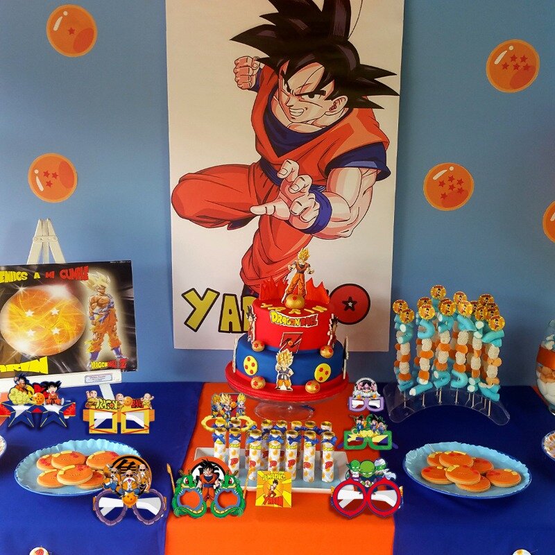 New Dragon Ball Theme Funny Photography Props Glasses Cartoon Birthday Halloween Glasses Decoration Children's Birthday Gift