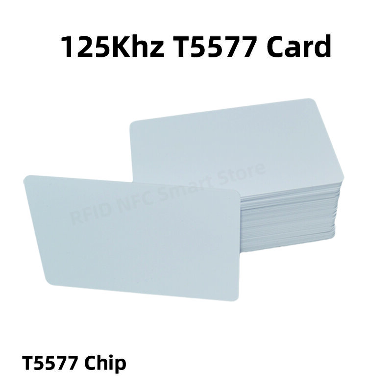 Cartão chave do ID EM regravável, RFID Tag Keyring, proximidade, acesso do token, LF 125Khz, T5577, 10Pcs