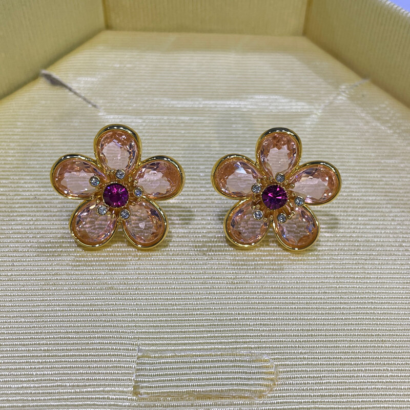 2024 Florere NEW zircone Crystal Flower collana orecchini bracciale Ring Boutique Set XFU per regalo romantico da donna spedizione gratuita