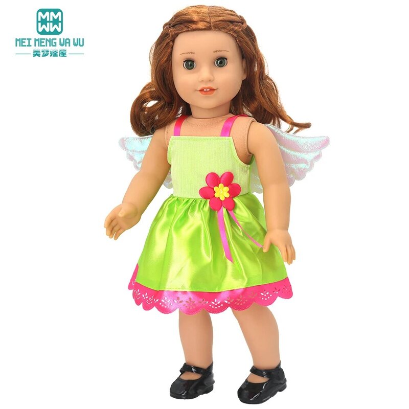 Ubranka dla lalki dla 43 cm noworodki lalki i amerykańska lalka akcesoria modne sukienka koronkowa, sukienka z kokardą