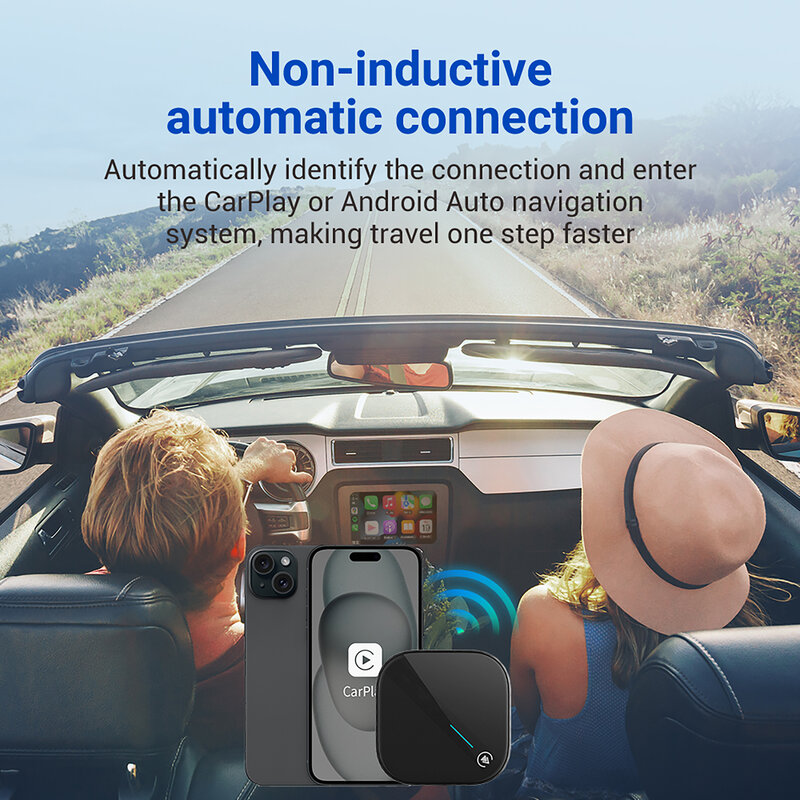 Adaptador con cable a inalámbrico, Android Auto CarPlay, Apple Car Play, accesorios, IPhone, teléfono Android, Ai Box 5,0