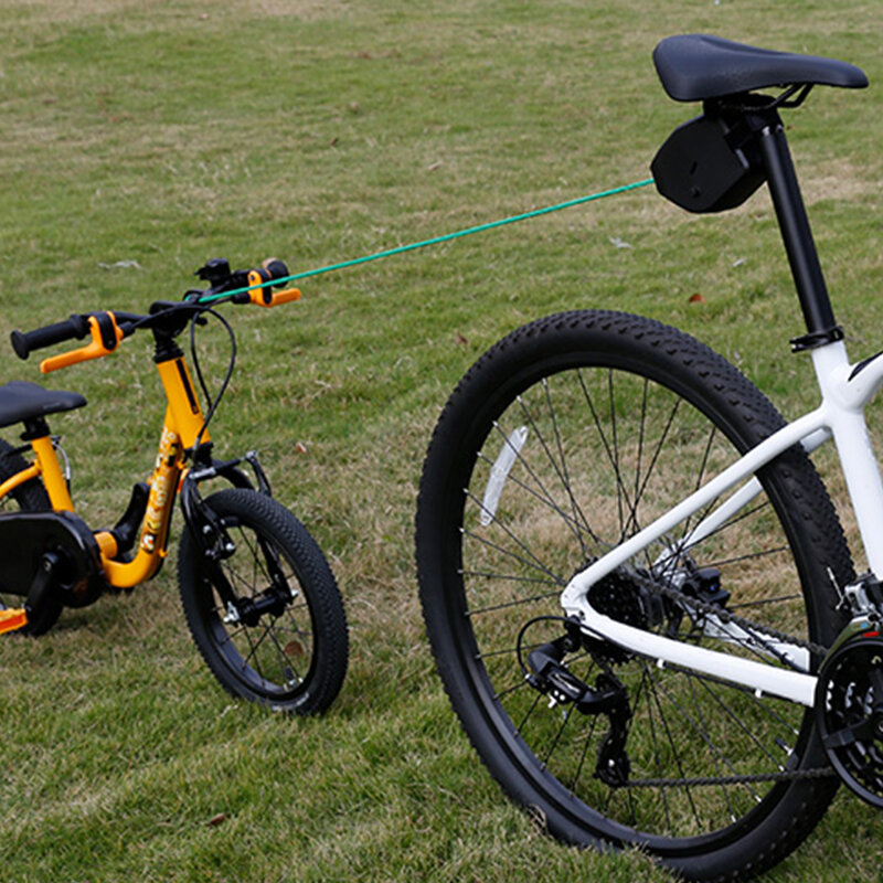 Corda de reboque flexível e retrátil para bicicleta, ferramentas ao ar livre, trator, mountain bike, pai-filho, reboque conveniente