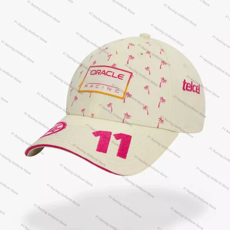 หมวกแก๊ป F1 checoo Perez Miami GP หมวกทีมบูลหมวกเบสบอลหมวกสูงสุด Verstappen Miami GP Formula One Accessories