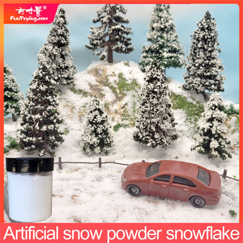 Simulación de polvo de nieve artificial, copos de nieve falsos, uso húmedo, decoración navideña, mesa de arena