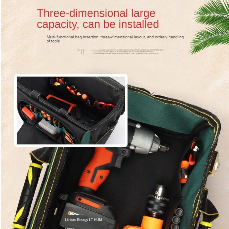 U-tools-多機能ツールバッグ、厚みのあるキャンバス、耐摩耗性、電気技師の設置ツールバッグ