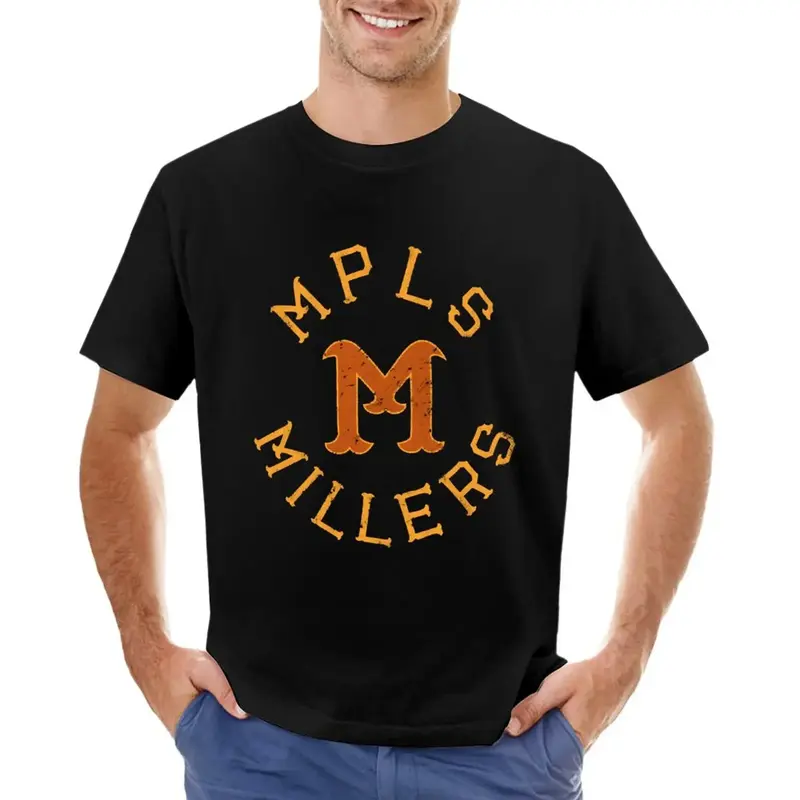 T-shirt MINNEAPOLIS MILLERS śliczne topy szybkoschnące koszule koszulki z nadrukami męskie zwykłe t-shirty