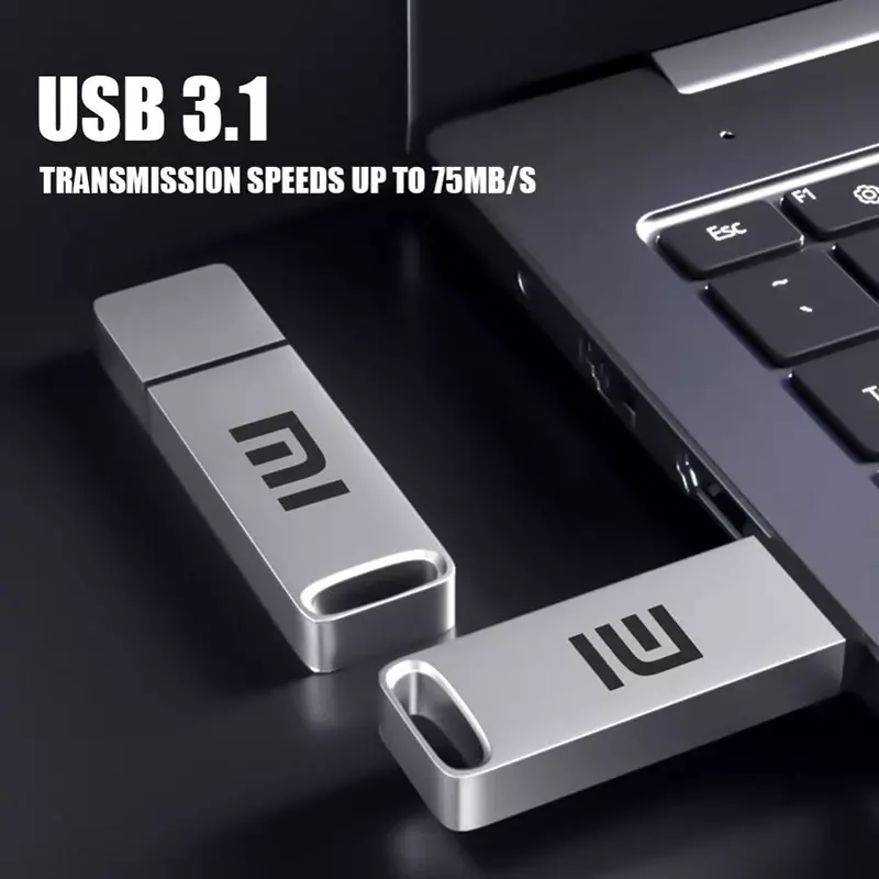 샤오미 오리지널 USB 3.1 플래시 드라이브, 고속 펜 드라이브, 금속 방수, C타입 USB 메모리, 컴퓨터 저장 장치, 2TB, 1TB