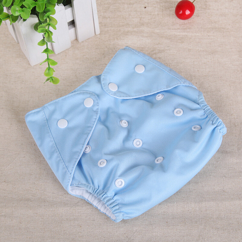 ベビーエコロジー布おむつ,再利用可能な防水パンティー,単色,0〜1歳の赤ちゃん用,1個