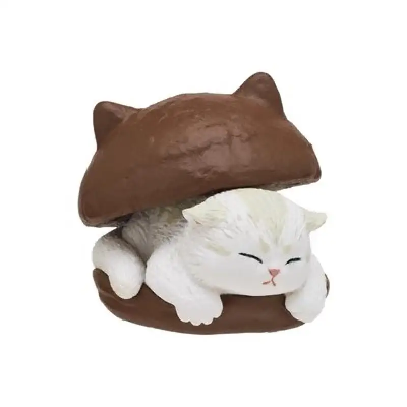 Mofusand koty figurki Maritozzo kot figurka Gashapon kanapka chleb Q wersja Kawaii prezenty zabawkowy Model dla dzieci