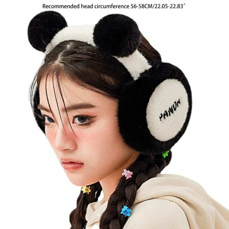 Winter Panda Earmuffs New Foldable Plush Warm Panda Earflap National Style Lovely Panda Ear Warmer