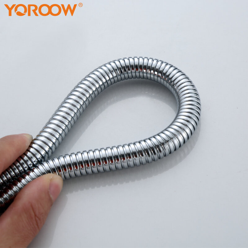 Good Suality 304 Stainless Steel Shower Hose Extra Long Chrome Handheld Shower Head Hose With Brass Insert And Nut For Bathroom