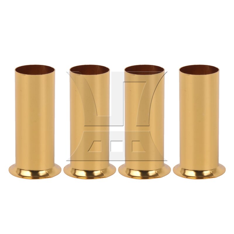 CNBTR 4 Pieces E14 Chandelier Socket Sleeves 3.15" Tall x 1.18" Diameter Gold Set
