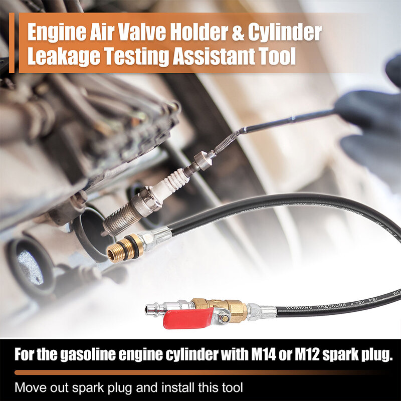Tester del cilindro del manometro del motore del tubo di pressione dell'automobile del supporto della valvola dell'aria del motore