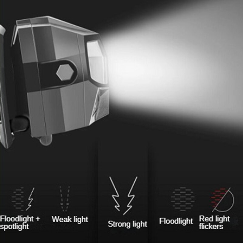 Potente luz Led de rescate, lámpara de cabeza con Sensor, luz multifuncional