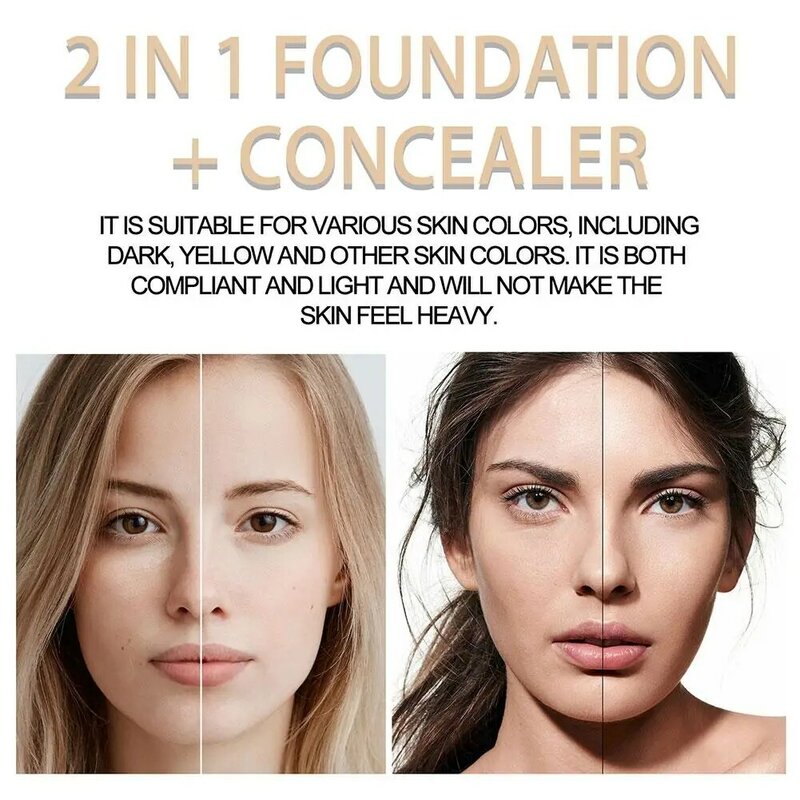 Doppelkopf Gesicht Foundation Concealer Stift Gesicht Concealer Kopf natürliche Text marker Kontur Make-up Concealer Stick Dual a2l2