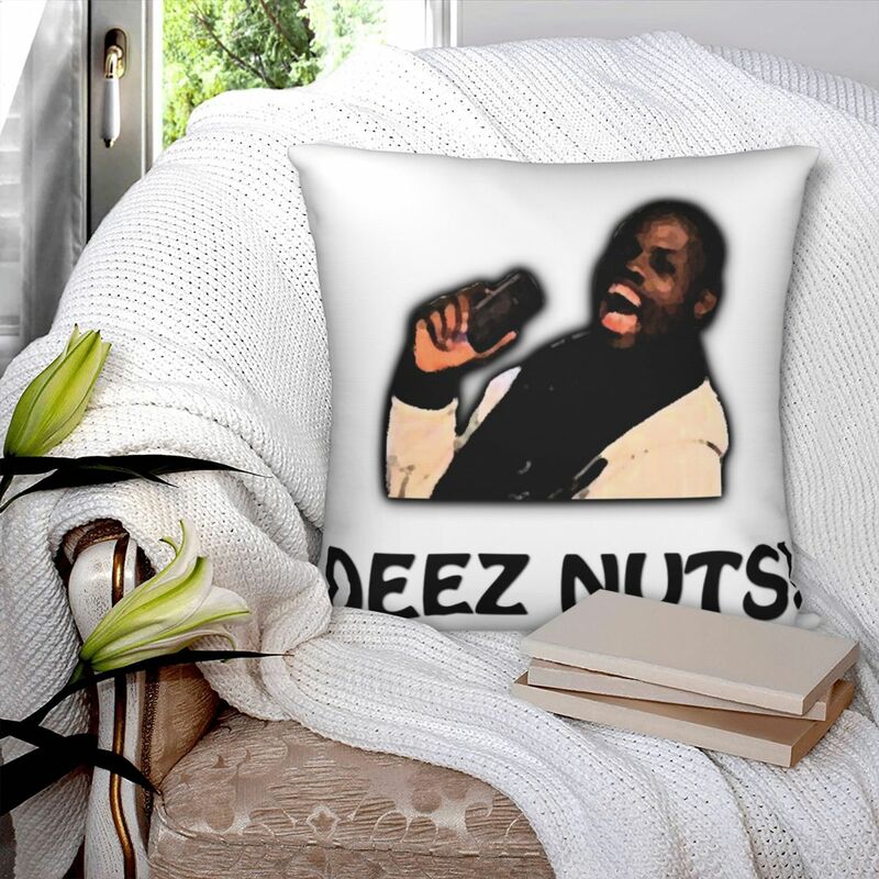 Deez Nuts Pillowcase Polyester Linen Velvet Pattern Zip Decor Car Cushion Case