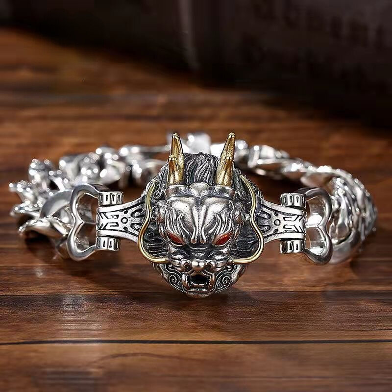 Braccialetto Bibcock da uomo Vintage nuovo braccialetto Hip Hop di moda braccialetto Punk grosso accessori per gioielli da banchetto regalo