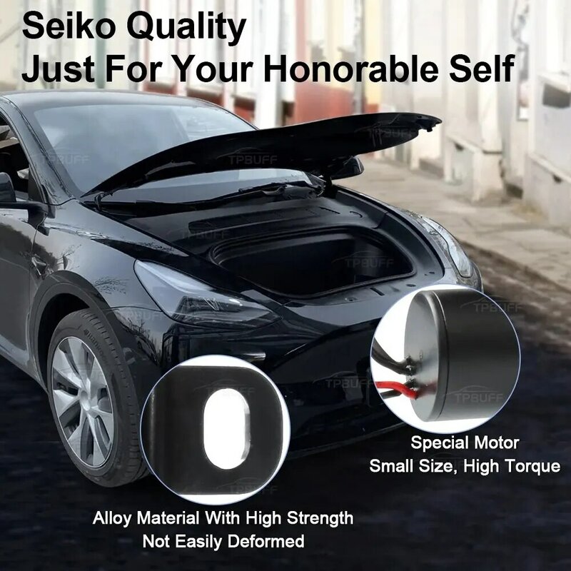 테슬라 모델 Y용 자동차 프렁크 소프트 클로징 락, 프론트 트렁크 자동 클로저 전기 커버, 자동 클로저 2021 2022 2023 2024
