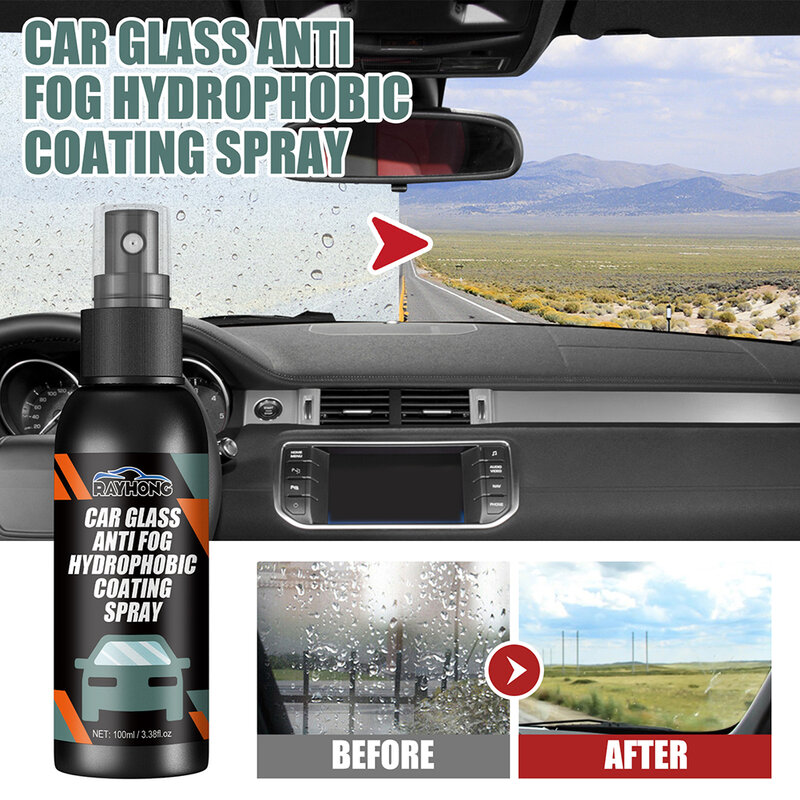 Car Windshield Coating Agent Spray Clear Vision No Damaging Drain Water Cleaning Automobile Windshield Coating Spray Safe