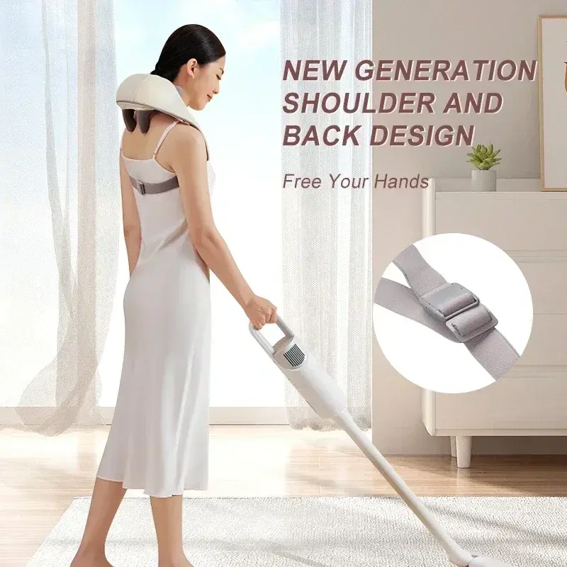Электрическая нагревательная шаль для массажа шеи шиацу, разминающее устройство для дома в машине, для спины, плеч, шеи, трапециевидный Массажер для мышц