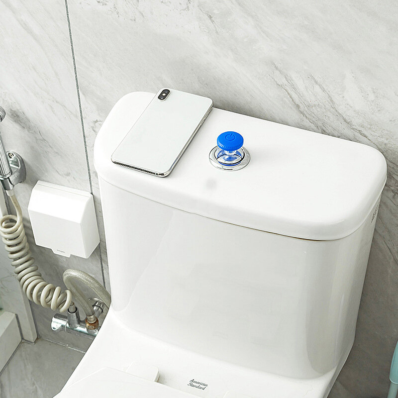 1Pc Toilet Drukknop Handvat Hartvormige Toiletten Pers Voor Badkamer Water Knoppen Pp + Pvc