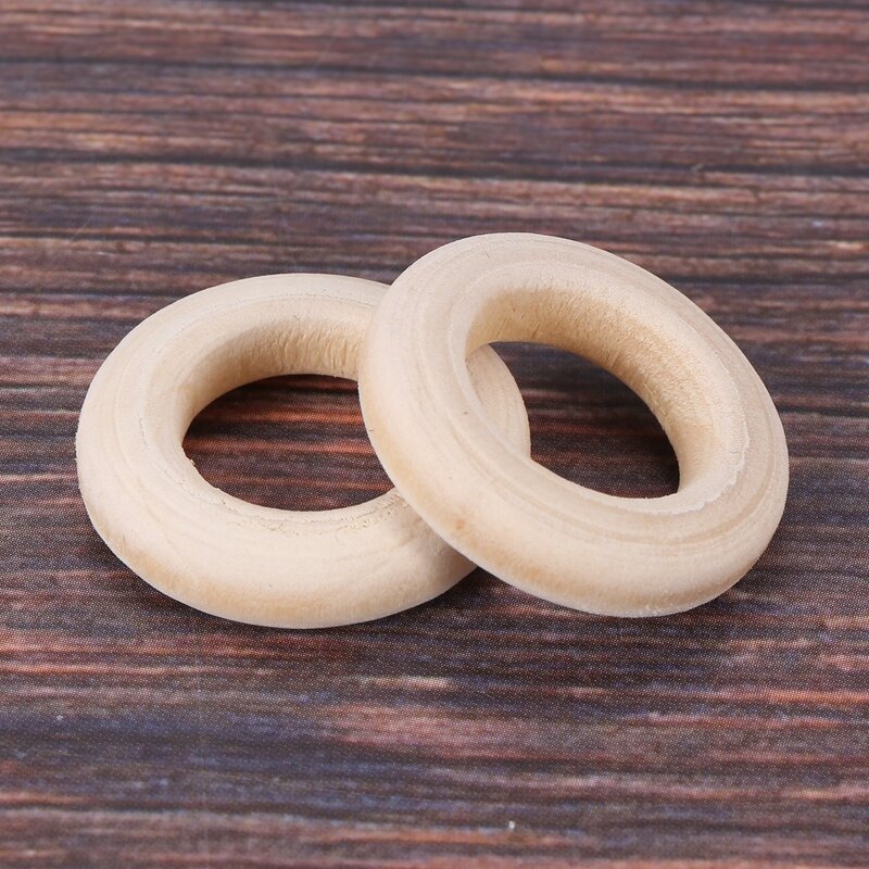 150 Pcs 25 Mm/1 pollice anello artigianale in legno anelli in legno non finiti connettori a sospensione in legno a cerchio per progetti fai da te