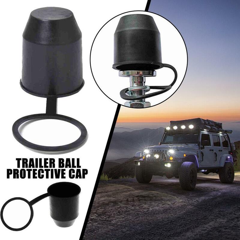 Universal 50mm Tow Bar Cap Trailer Ball Cover With Plastic Hook Ball Shape Towing Hitch Tow Bar Protector For RV Trailer Tools