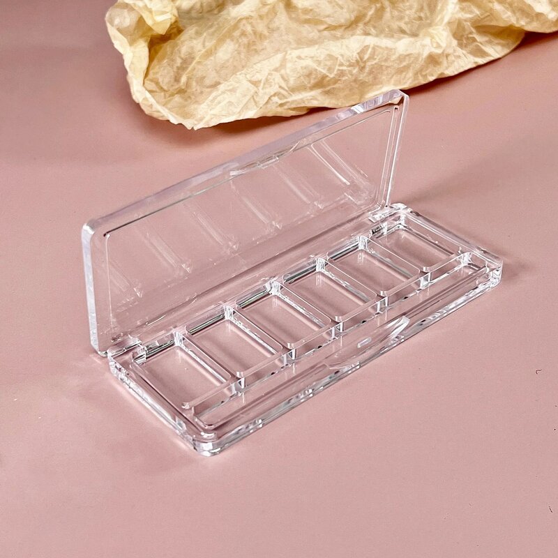 Trnasparent Empty Eyeshadow Palette Plastic DIY Eyeshadow Concealer Case Holder Packing Tray Makeup Tool Easy To Carry