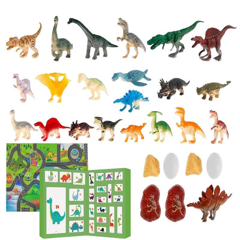 Kalender Kedatangan Natal Mainan Dinosaurus Pendidikan Mainan Dinosaurus Kalender Advent Natal 24 Hari Hitung Mundur Kotak Hadiah untuk Anak-anak