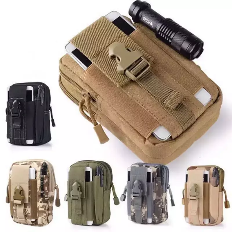 High QualityTactical Waist Bag Waist Men Outdoor Sports Running Phone Holder Case Camo Hunting Outdoor Tool EDC Molle Pouch