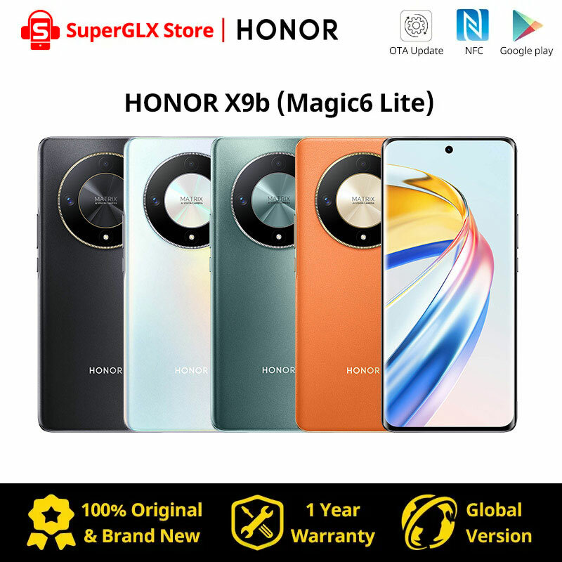 HONOR-smartphone Magic6 Lite 5G X9b X50, versión Global, pantalla anticaída de 6,78 pulgadas, 120Hz, Triple cámara de 108MP, batería de 2 días, Android 13, Tarjeta SIM Dual