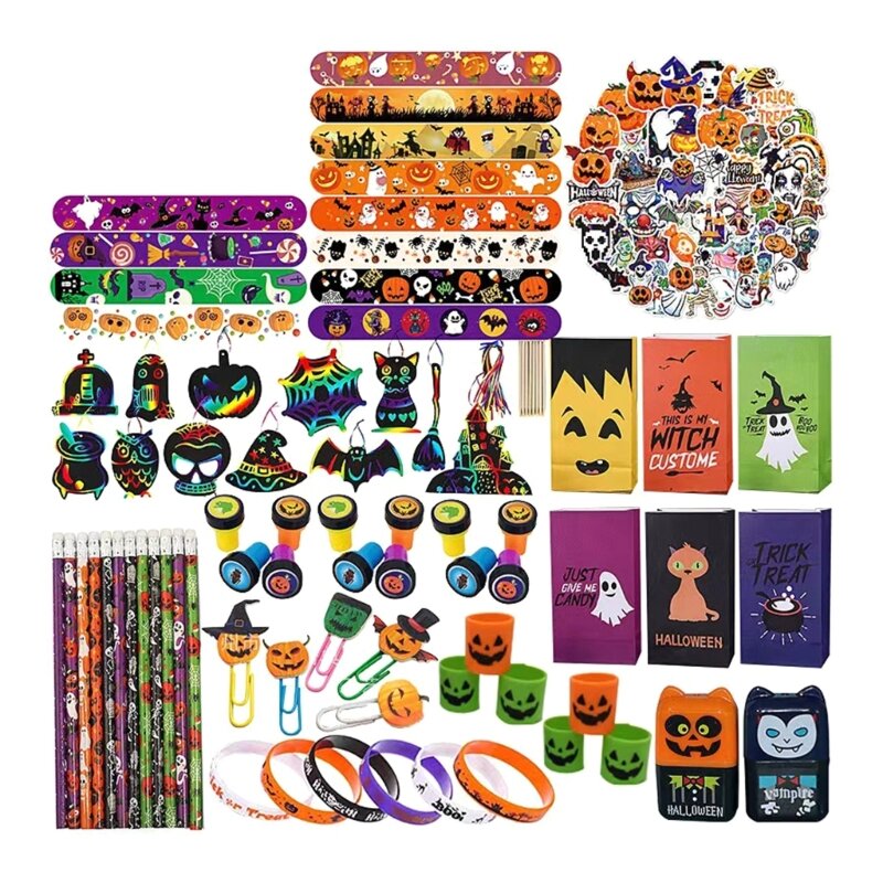 Set de recuerdos de fiesta de Halloween, regalo de papelería de Halloween, relleno de bolsas de regalos de Halloween
