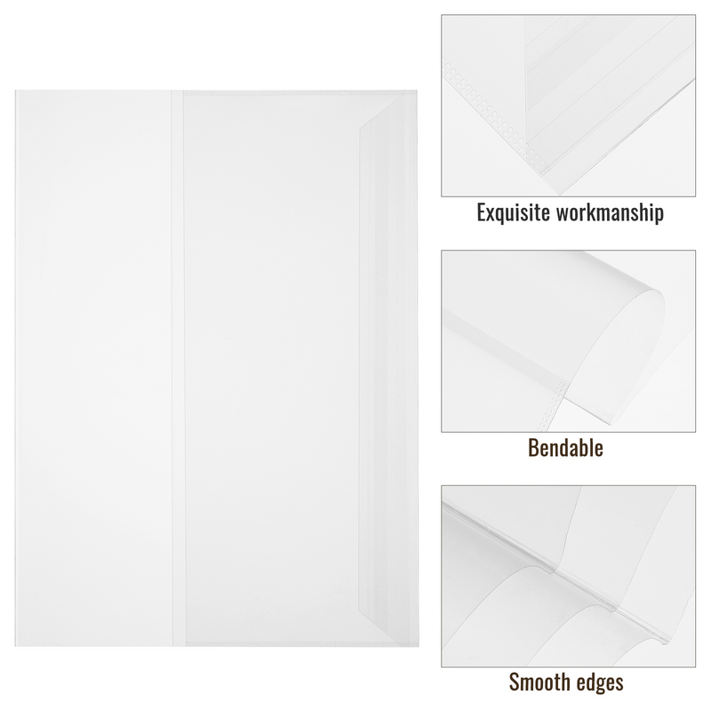 NUOLUX-funda protectora transparente para notas, 5 piezas, 16K, impermeable, reutilizable