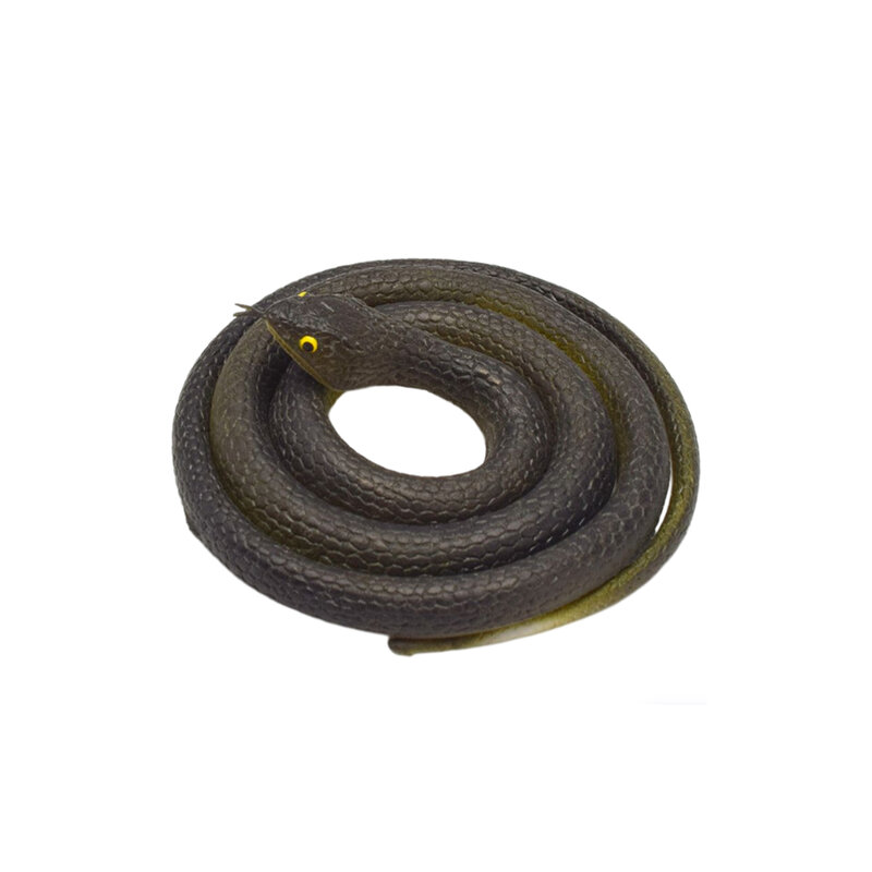 Serpiente de goma resistente al agua para decoración de jardín, accesorio de broma suave y aterrador, resistente al desgaste, para Halloween