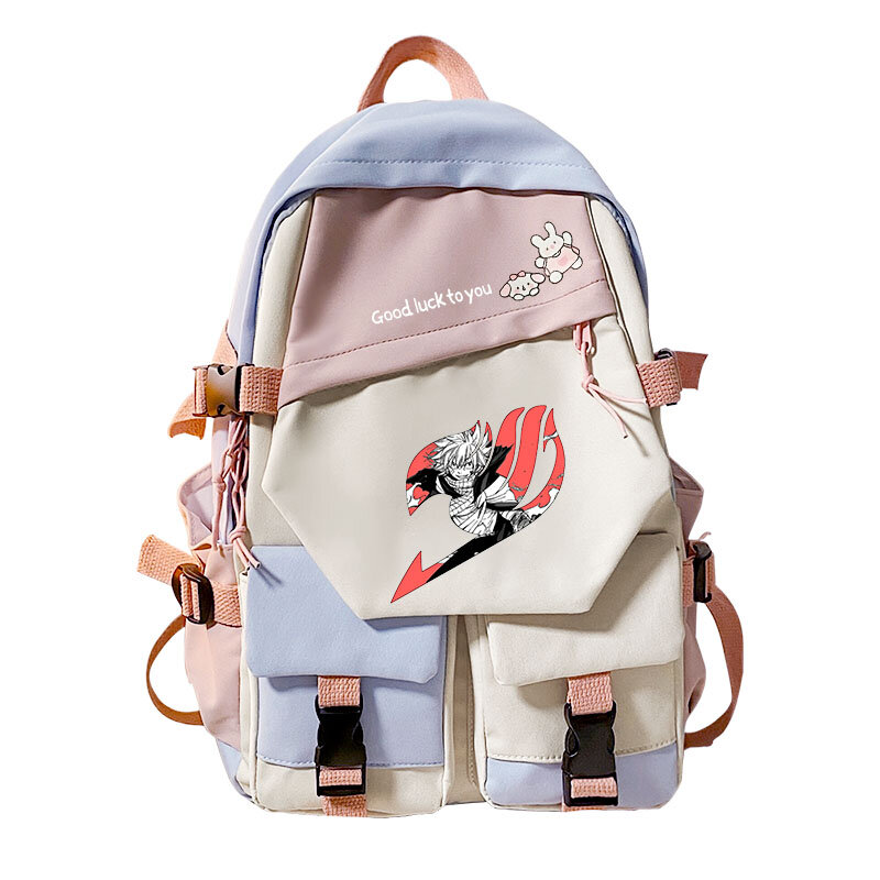 حقيبة ظهر بطباعة أنيمي من Fairy Tail ، حقيبة أطفال كاجوال ، حقيبة سفر خارجية ، حقيبة مدرسية للطلاب والمراهقين ، فتيات وفتيان