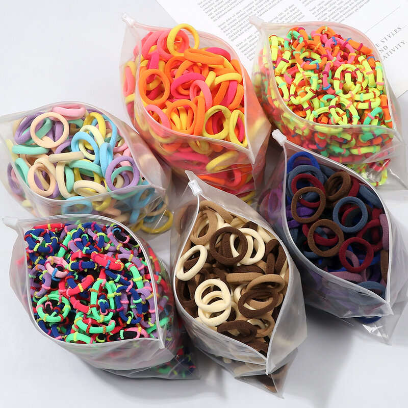 20-100Pcs Hairband Mixed Color Small Elastic Rubber Bands Hair Accessories For Woman Girls Kids Ponytail Holder Scrunchies Gifts