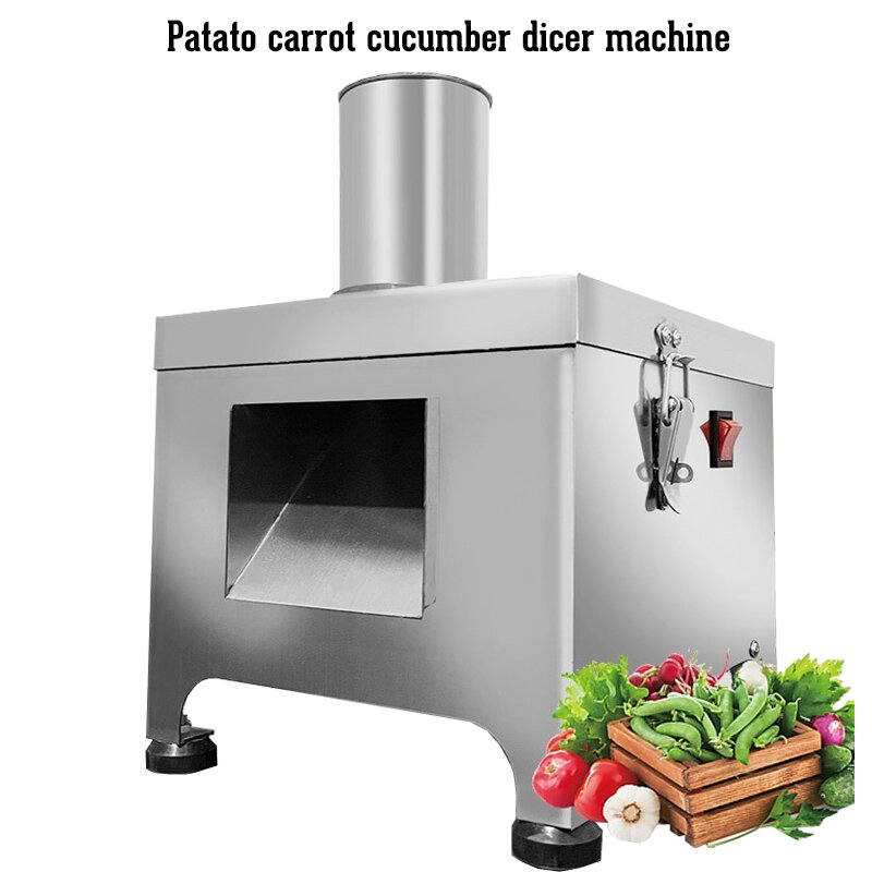Máquina De Corte De Cubo De Rabanete Comercial, Dicer De Tomate De Batata De Cenoura, Máquinas De Corte De Vegetais