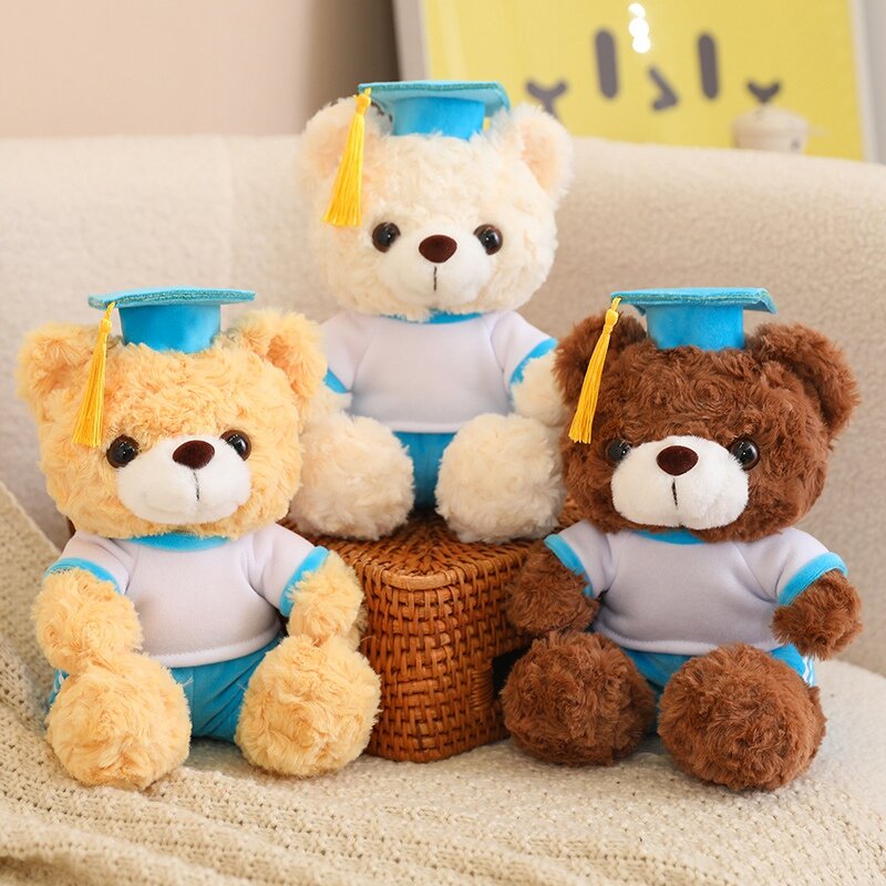Doctor Bear Plush Toy, Bonecas de Pelúcia, Presente de Graduação, Meninos, Meninas, Estudante, Criança, Novos Estilos, 23cm, 2022