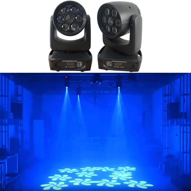 Little Bee Moving Light Mini Led Bee Eye Beam Moving Head Light With Prism 3 Pattern Big Flower Rotate For Disco DJ KTV Club