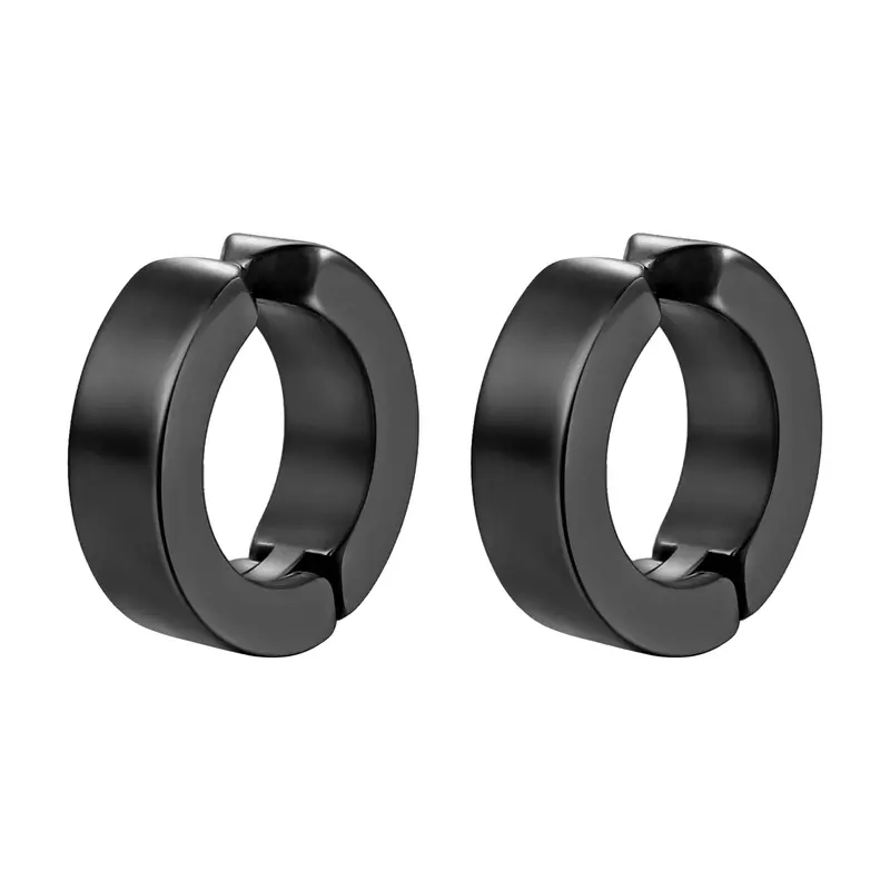 Korean Men's Ear Cuff Fashion Titanium Steel Clip Earrings For Men Single Ear Clips Without Pierced Ears Stainless Steel Jewelry