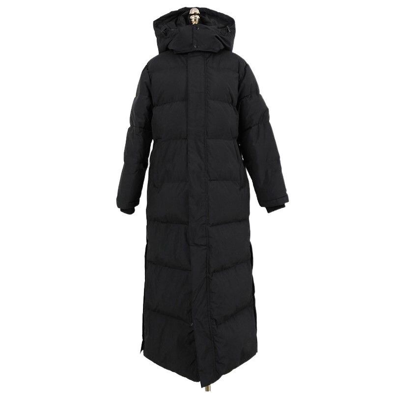 Chaqueta larga de invierno para mujer, abrigo largo de algodón, holgado, informal