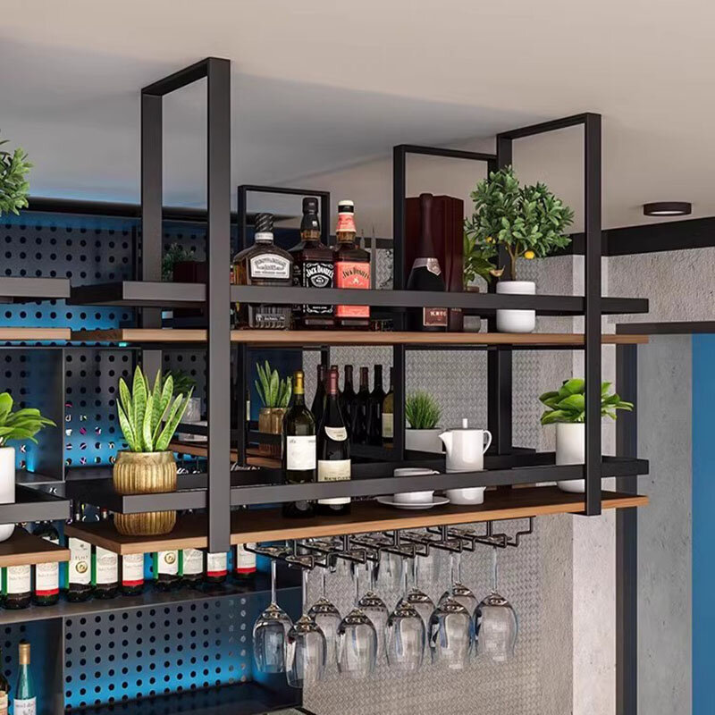 Industrial Whisky Wine Cabinets Living Room Designer Shelves Unique Bar Cabinet Bottle Restaurant Mueble Para Vino Furniture