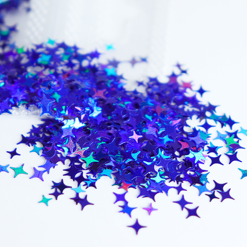 Starry Resin Sequins Shiny Four-pointed Star Glitter For Epoxy Resin Filling UV Silicone Mold Filler DIY Crystal Crafts Handmade