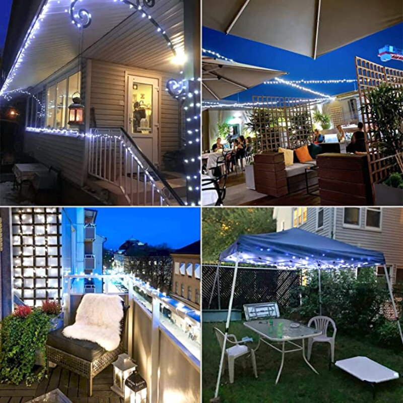 태양광 스트링 요정 조명, 방수 야외 화환, 태양광 발전 램프, 정원 장식용 크리스마스, 12m, 100LED, 5M, 50 LED