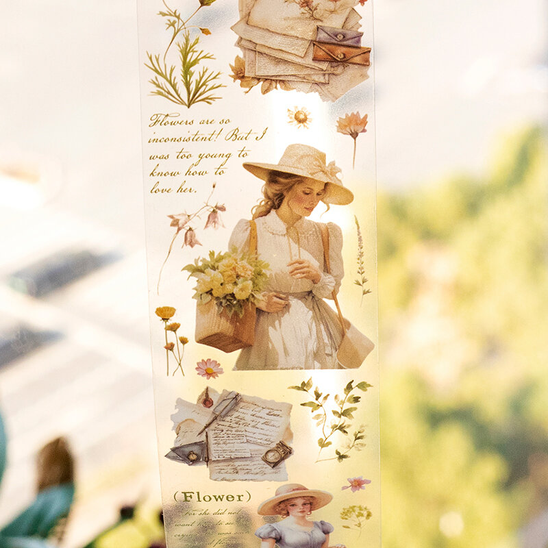 Yoofun-شريط زهور إبداعي للحيوانات الأليفة ، قصاصات مجمعة ، قالب بطاقة زهور ديي ، ملصقات اخفاء ، 5x200cm