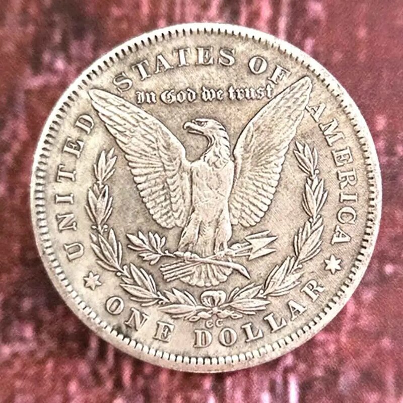 Luxury 1885 US Liberty Goddess Fun Couple Art Coin/Nightclub Decision Coin/Good Luck Commemorative Pocket Coin+Gift Bag
