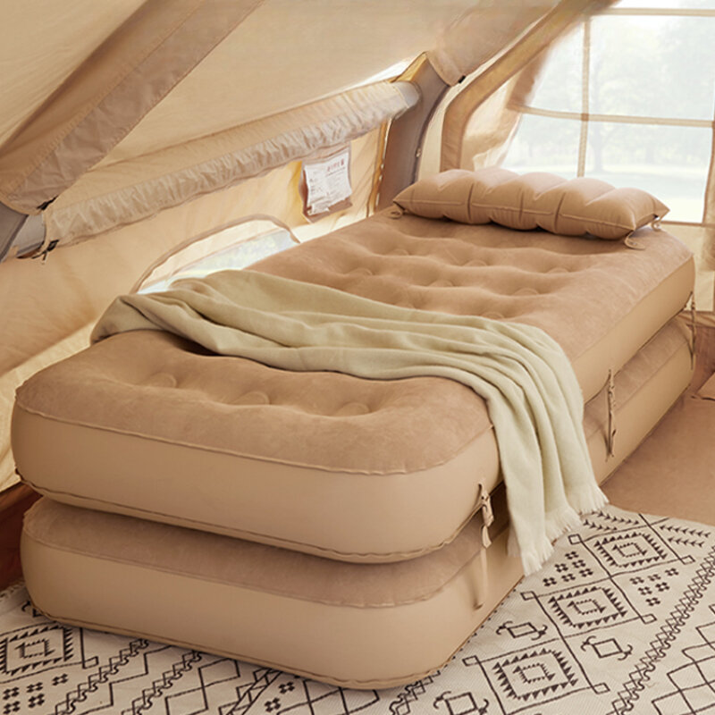 Matelas à air portable pour camping en plein air, lit gonflable king size, canapé pliant au sol, mobilier d'extérieur gonflable