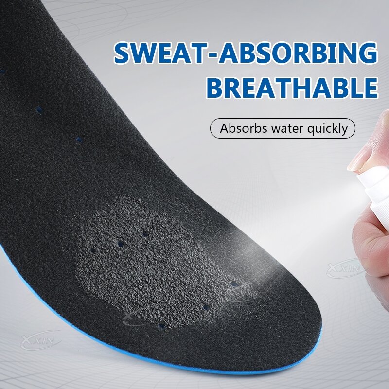 【Xxin】Sports Elastic memory Silicone Gel Insoles and Shoe Inserts for Women and Men Breathable shoes Pad