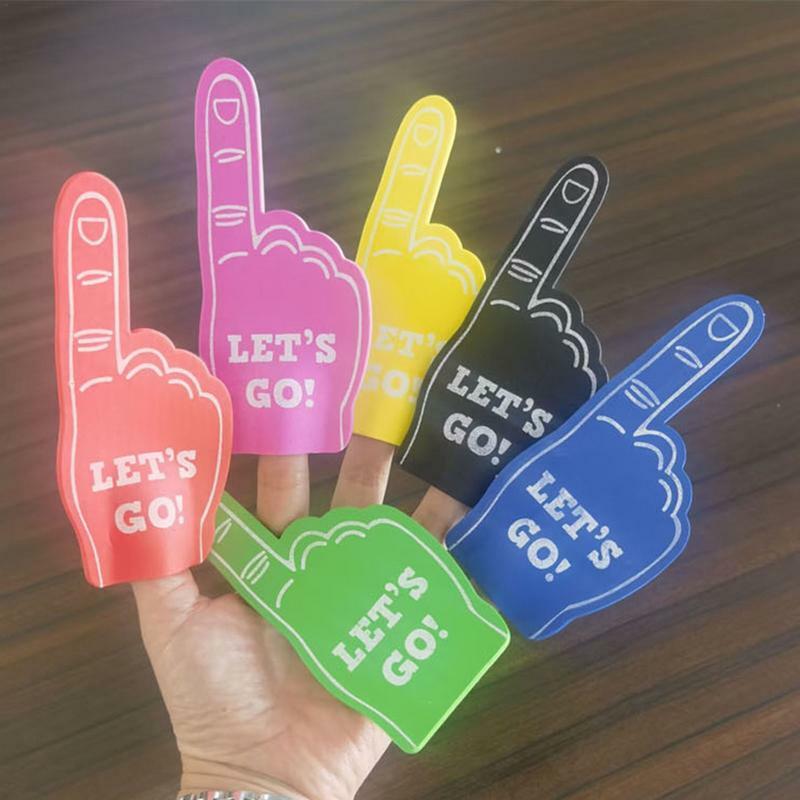 إصبع رغوي شامل للتشجيع والملهمة ، يد كبيرة ، ملونة ومريحة ، إكسسوارات مروحة رياضية ، 1 *