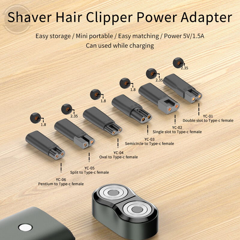 Electric Shaver Accessories Shaver Charger Adapter Type-C Power Cable Charge Conversion Connector